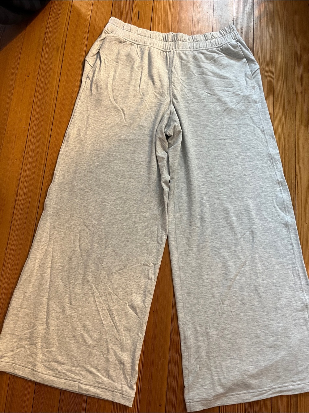 Lululemon Heather Gray Wide Leg Sweatpants